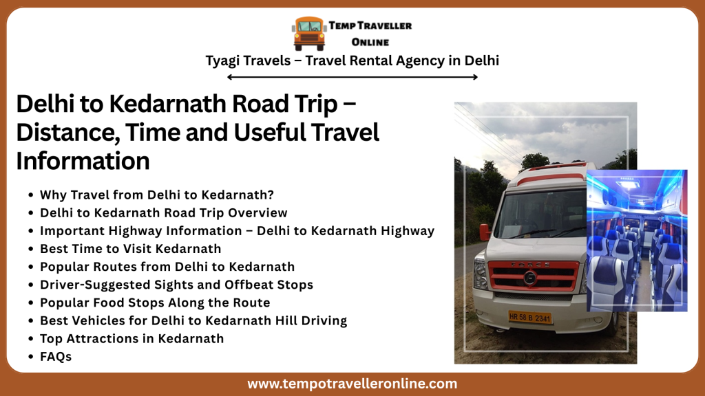 Delhi to Kedarnath Road Trip – Distance, Time and Useful Travel Information
