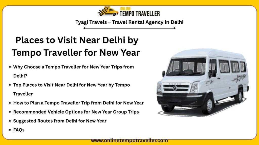 Places to Visit Near Delhi by Tempo Traveller for New Year